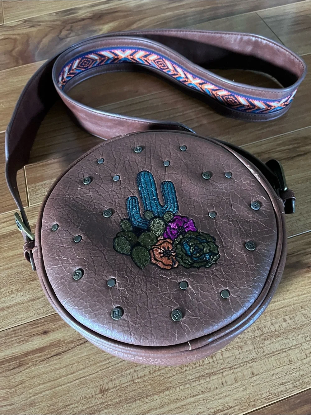 Southwestern Round Crossbody Bag